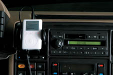 GripMatic shown installed on dash vent with digital player
